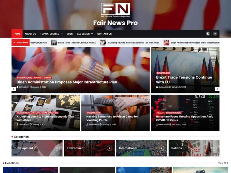 Fair News Pro The Wordpress Magazine Theme Ascendoor