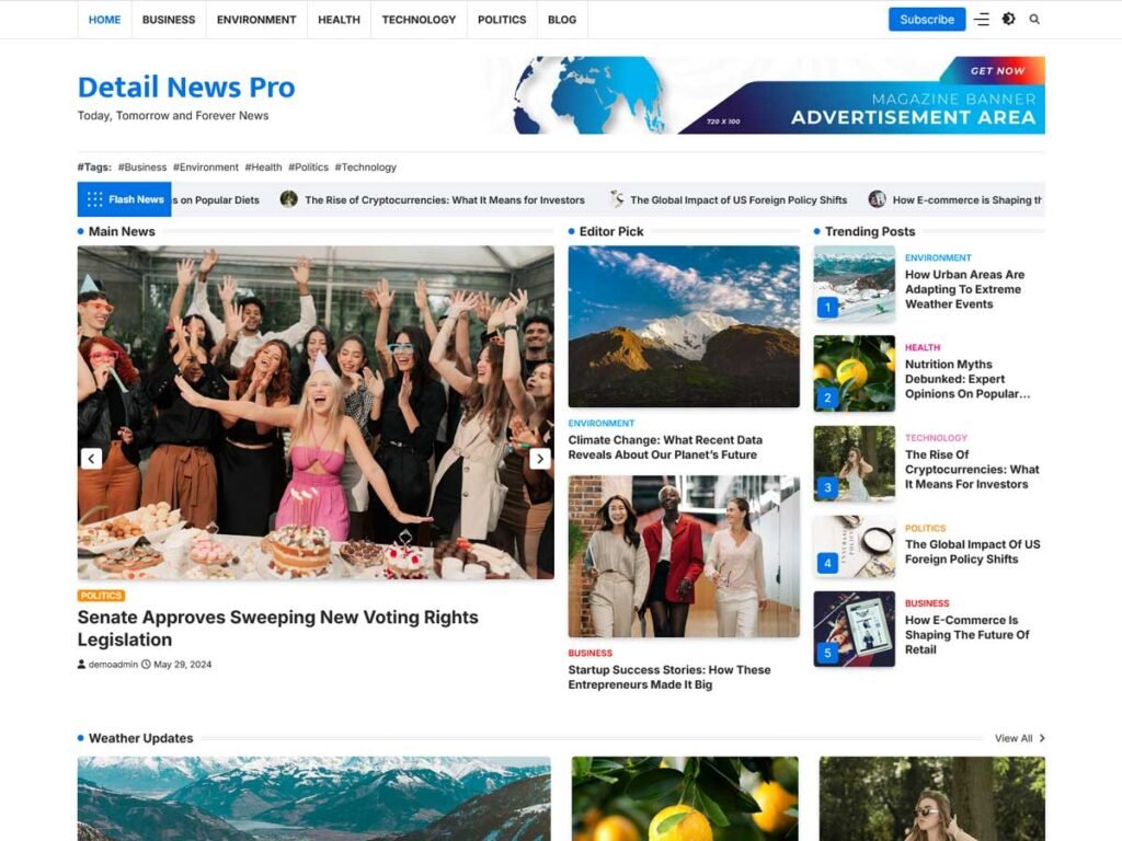 Detail News Pro » The WordPress Magazine Theme » Ascendoor