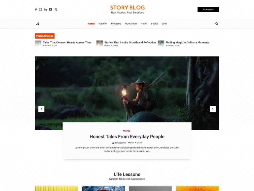 Story Blog Examples Story Blog » The WordPress Blog Theme » Ascendoor
